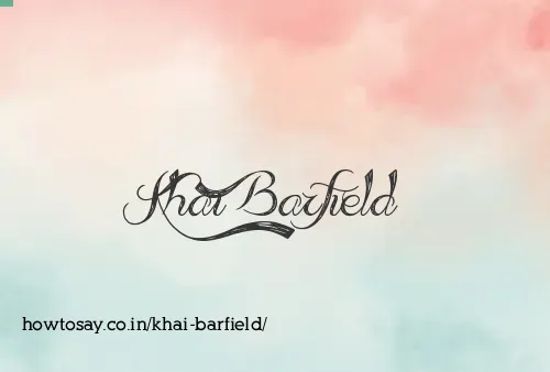 Khai Barfield