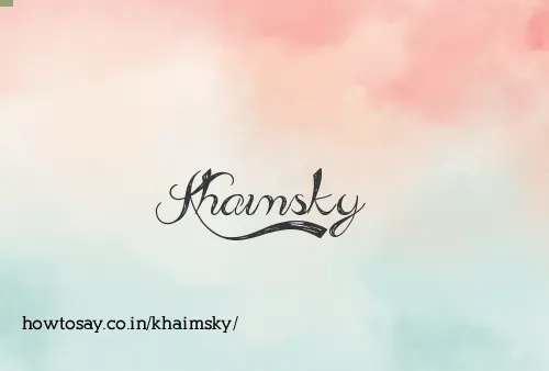 Khaimsky