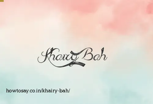 Khairy Bah