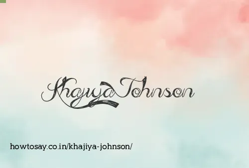 Khajiya Johnson