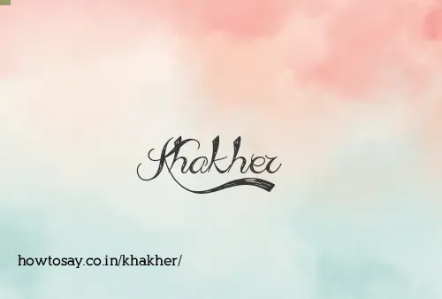 Khakher