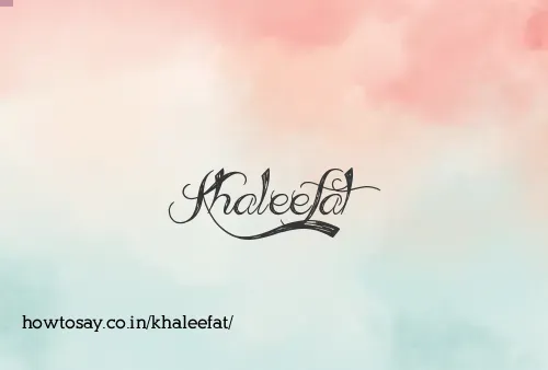 Khaleefat