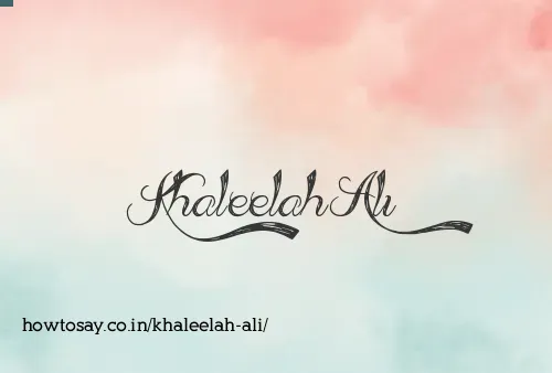 Khaleelah Ali