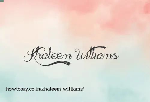 Khaleem Williams
