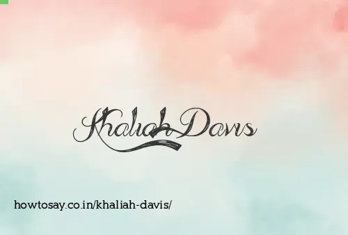 Khaliah Davis