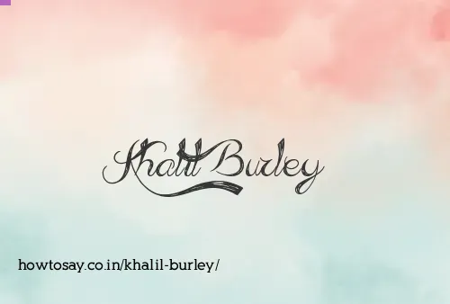 Khalil Burley