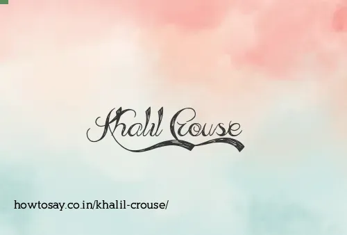 Khalil Crouse