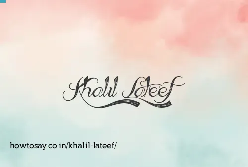 Khalil Lateef