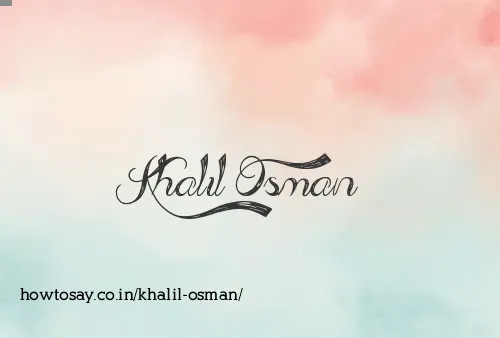 Khalil Osman