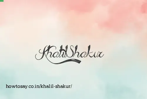 Khalil Shakur