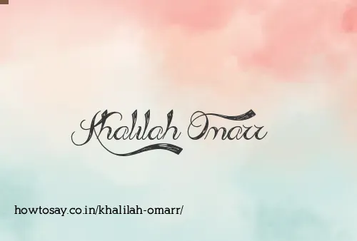 Khalilah Omarr