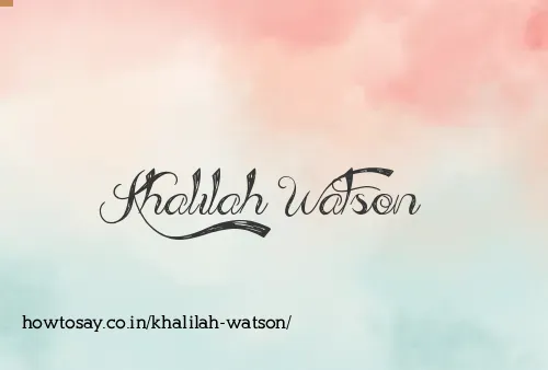 Khalilah Watson