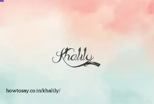 Khalily