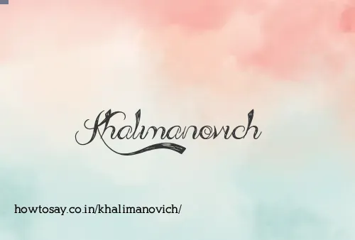 Khalimanovich