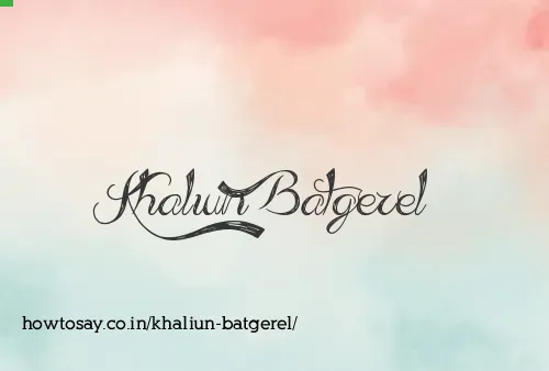 Khaliun Batgerel