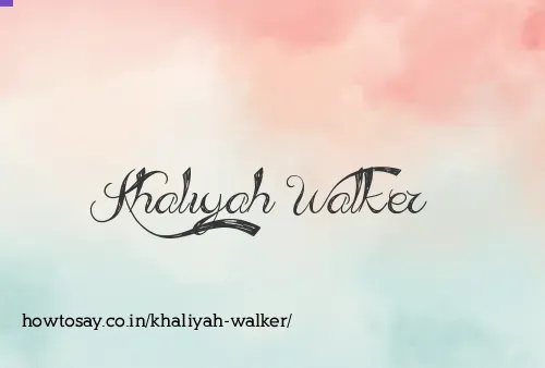 Khaliyah Walker