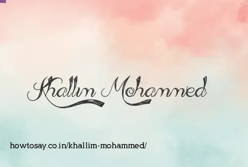 Khallim Mohammed