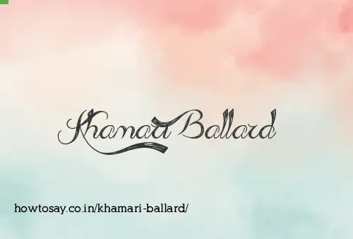 Khamari Ballard