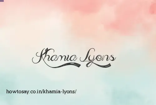Khamia Lyons