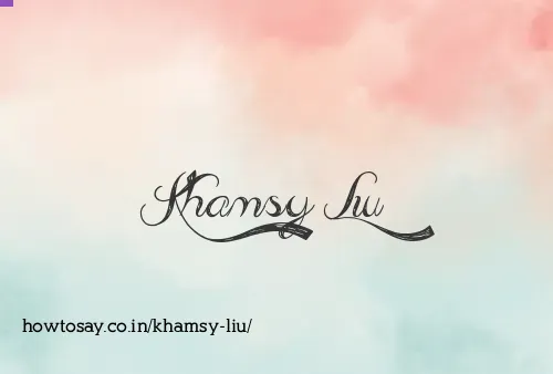 Khamsy Liu