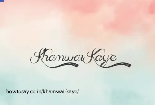 Khamwai Kaye