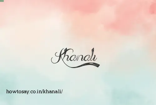 Khanali