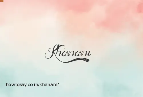 Khanani
