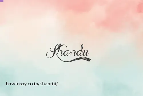 Khandii