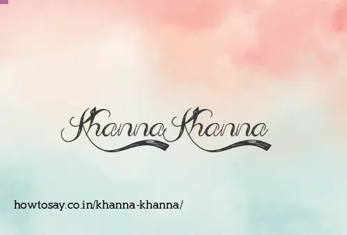 Khanna Khanna