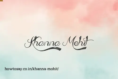 Khanna Mohit