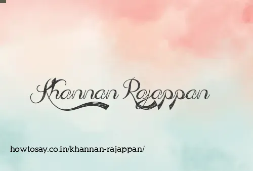 Khannan Rajappan