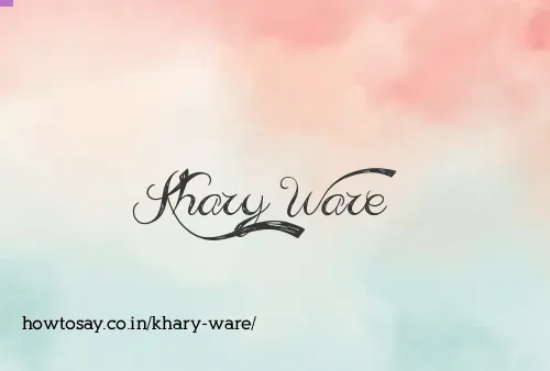Khary Ware
