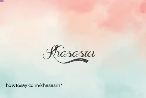 Khasasiri