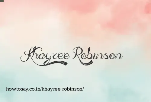 Khayree Robinson