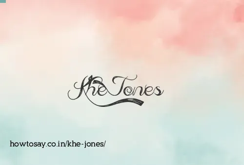 Khe Jones