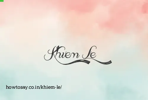 Khiem Le
