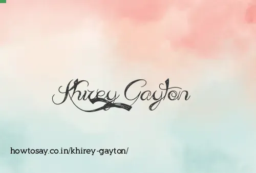 Khirey Gayton