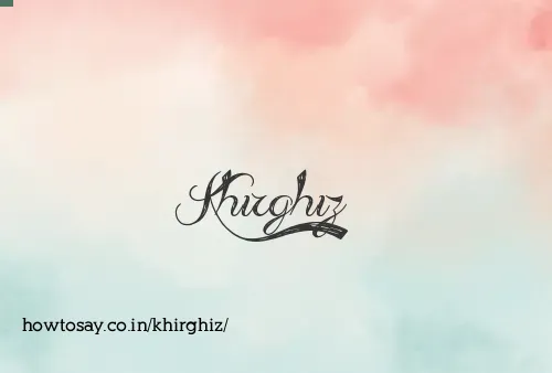 Khirghiz