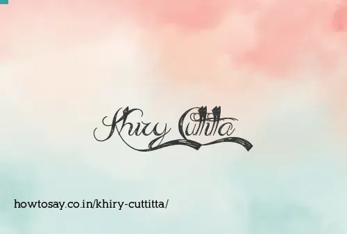 Khiry Cuttitta