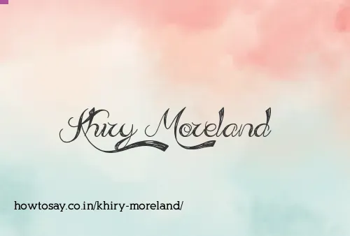 Khiry Moreland