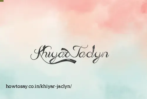 Khiyar Jaclyn