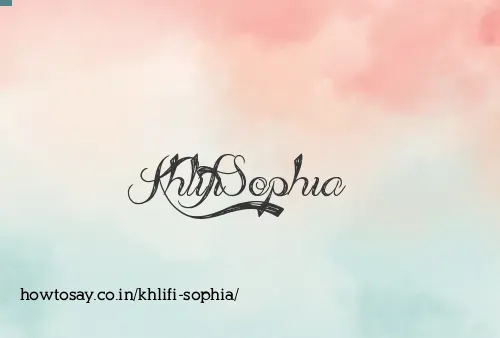 Khlifi Sophia