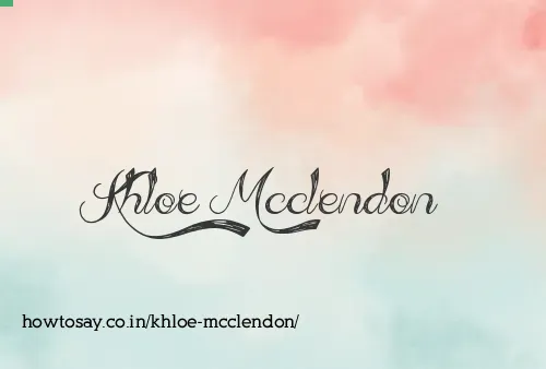 Khloe Mcclendon