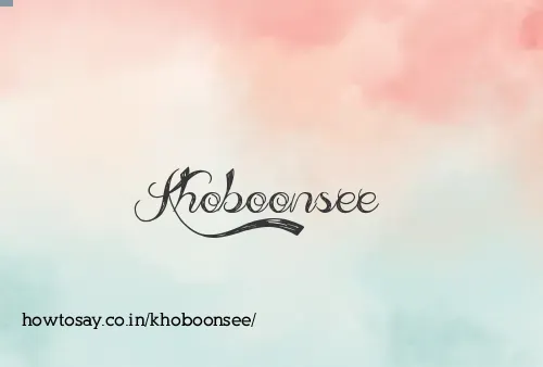 Khoboonsee