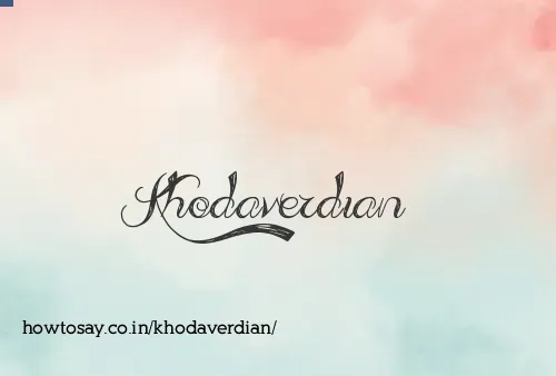 Khodaverdian