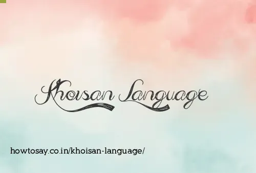 Khoisan Language