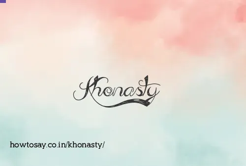 Khonasty