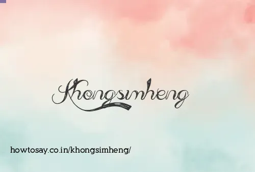Khongsimheng