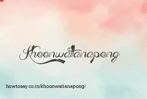 Khoonwattanapong