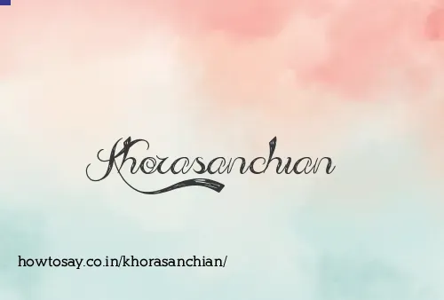 Khorasanchian